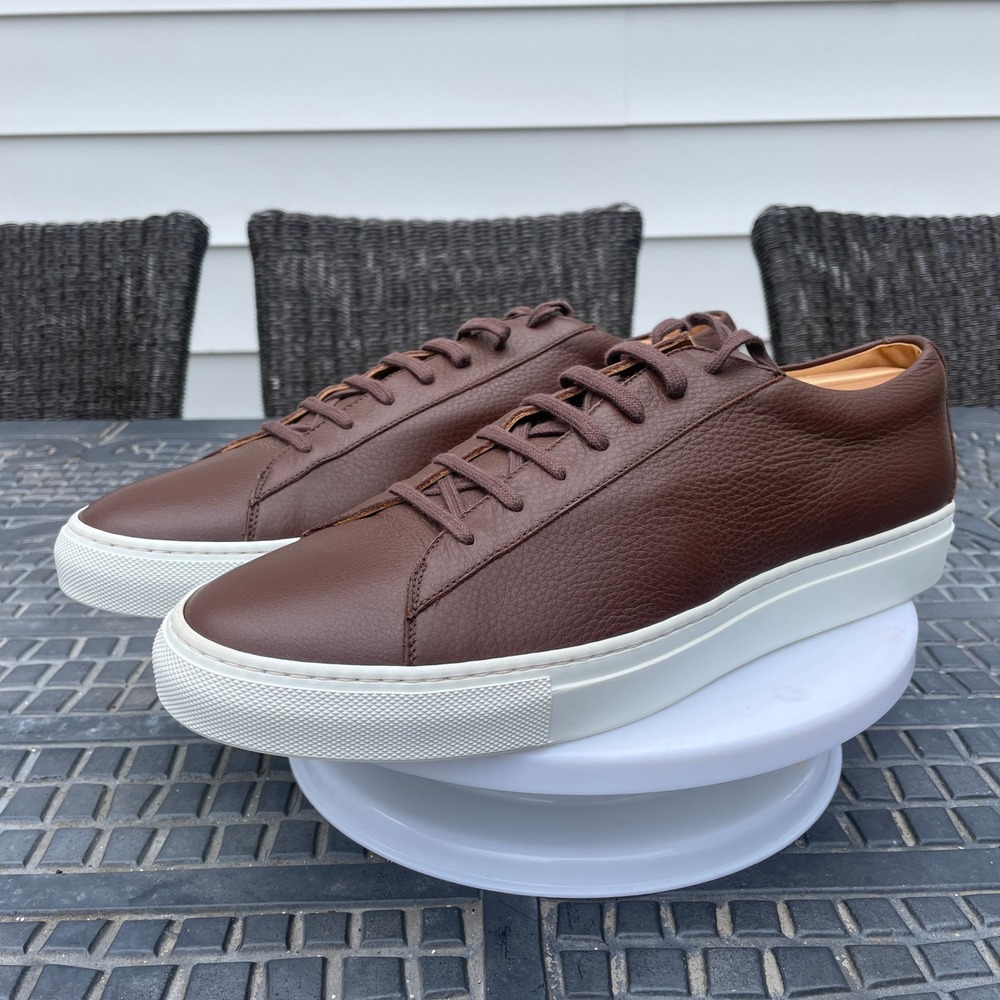 Vekla Calf Leather Low Top Sneakers | Brand New| Color Brown | Size: 45EU / 12US